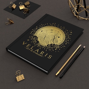 Velaris City of Starlight Matte Black Notizbuch | ACOTAR I 15x20 cm | Rhysand, Azriel, Cassian inspiriert | Perfektes Geschenk für Buchliebhaber