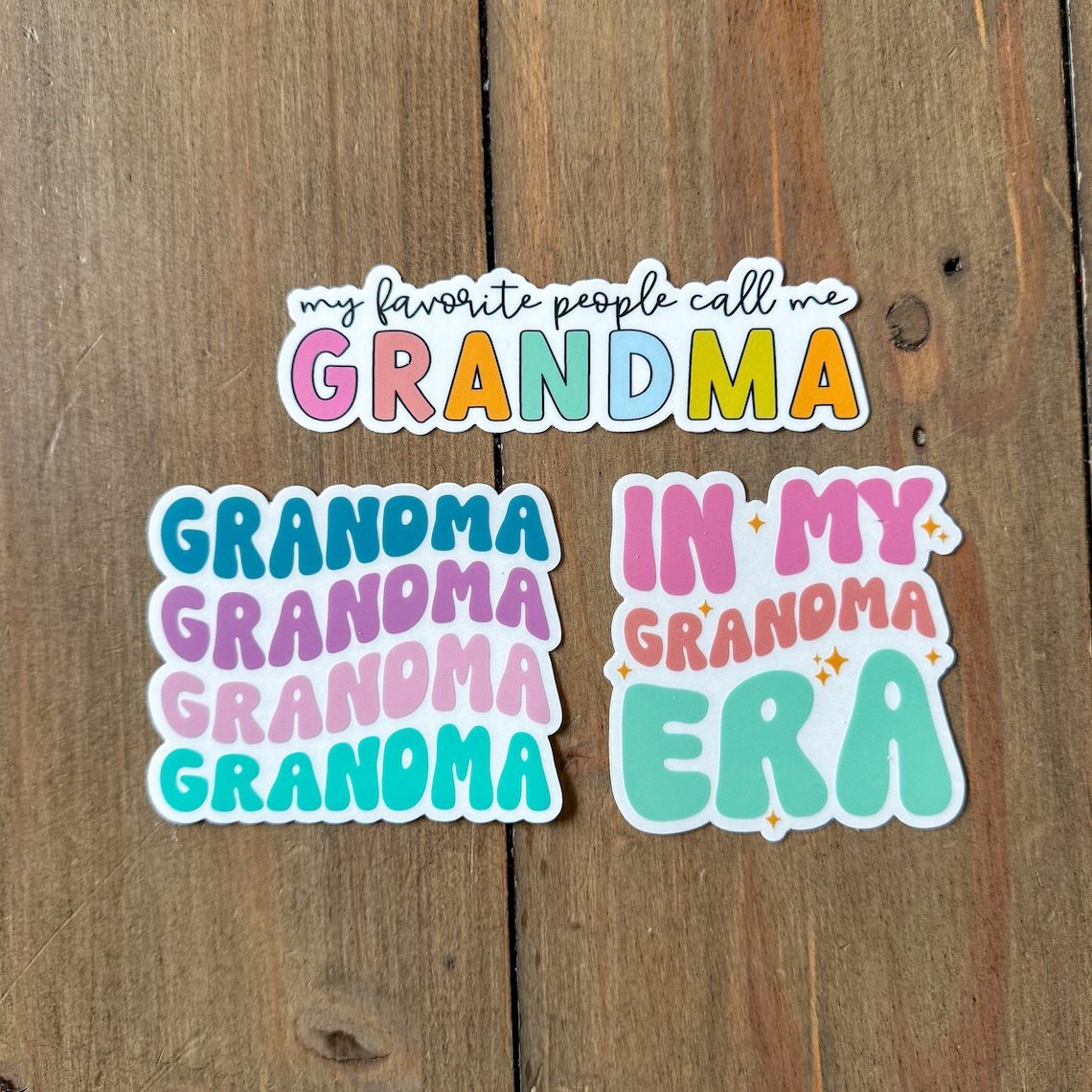 Grandma Weatherproof Stickers Bundle - Etsy
