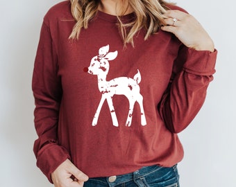 Jersey Navideño Para Mujer Con Estampado De Reno