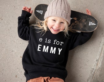 A is for alphabet shirt,Cute Baby/Toddler name Sweatshirt, Baby gift, alphabet name, christmas gift, personalized shirt, alphabet sweatshirt