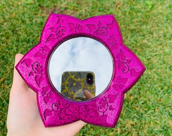 Purple Petals Mirror