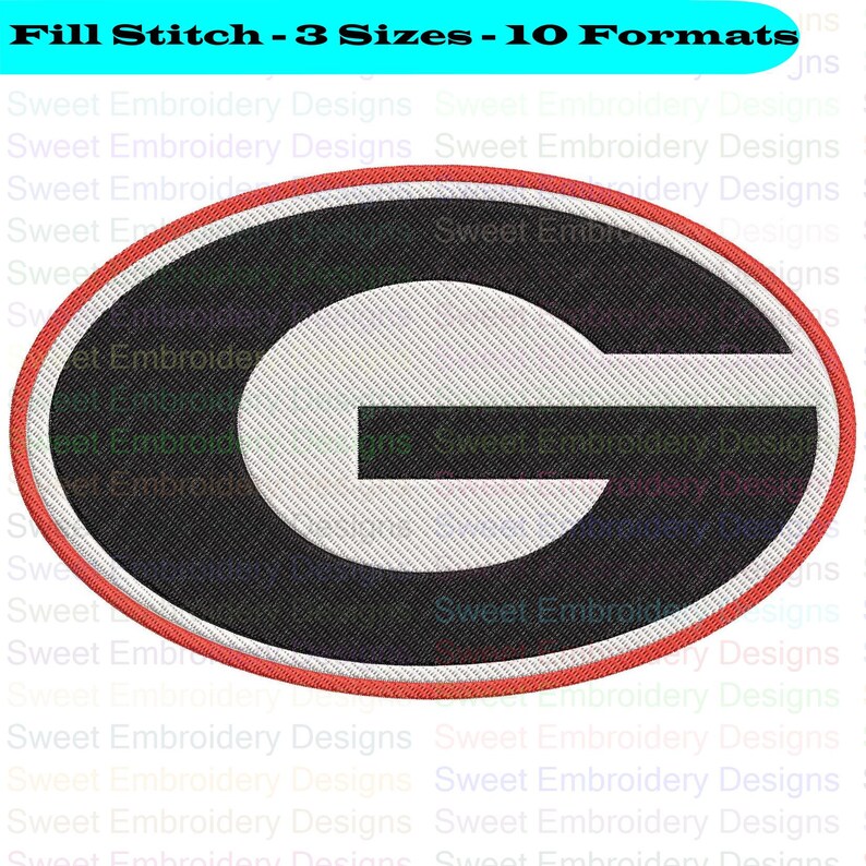 Georgia Bulldogs Embroidery Design 3 Sizes 10 Formats | Etsy