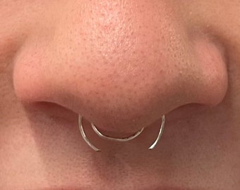 faux piercing septum - réglable et hypoallergénique