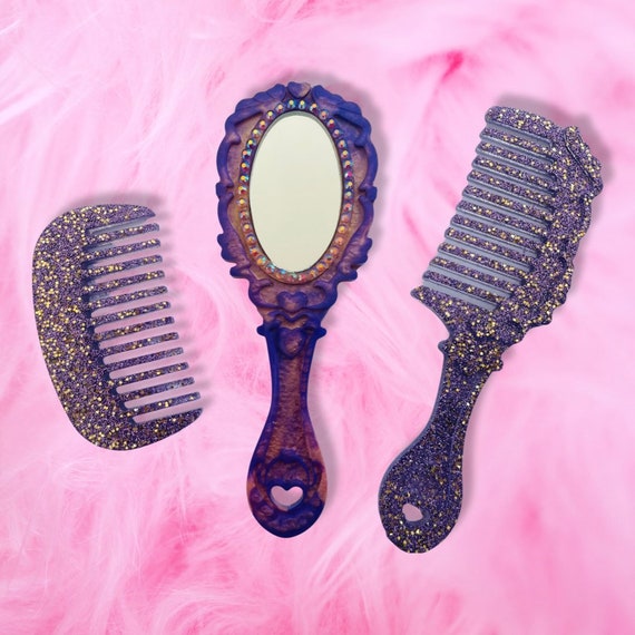 Vintage Mirror & Hair Brush Set Etsy