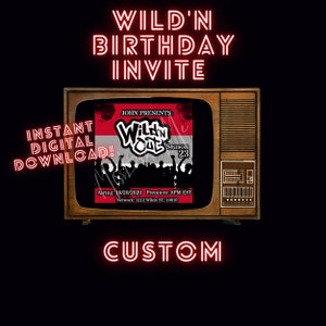 Wild'n Out Party Invite, Custom Party Invitations, Digital Party Invitation, Wild'n Out Themed, MTV, Wild'n Out,  TV