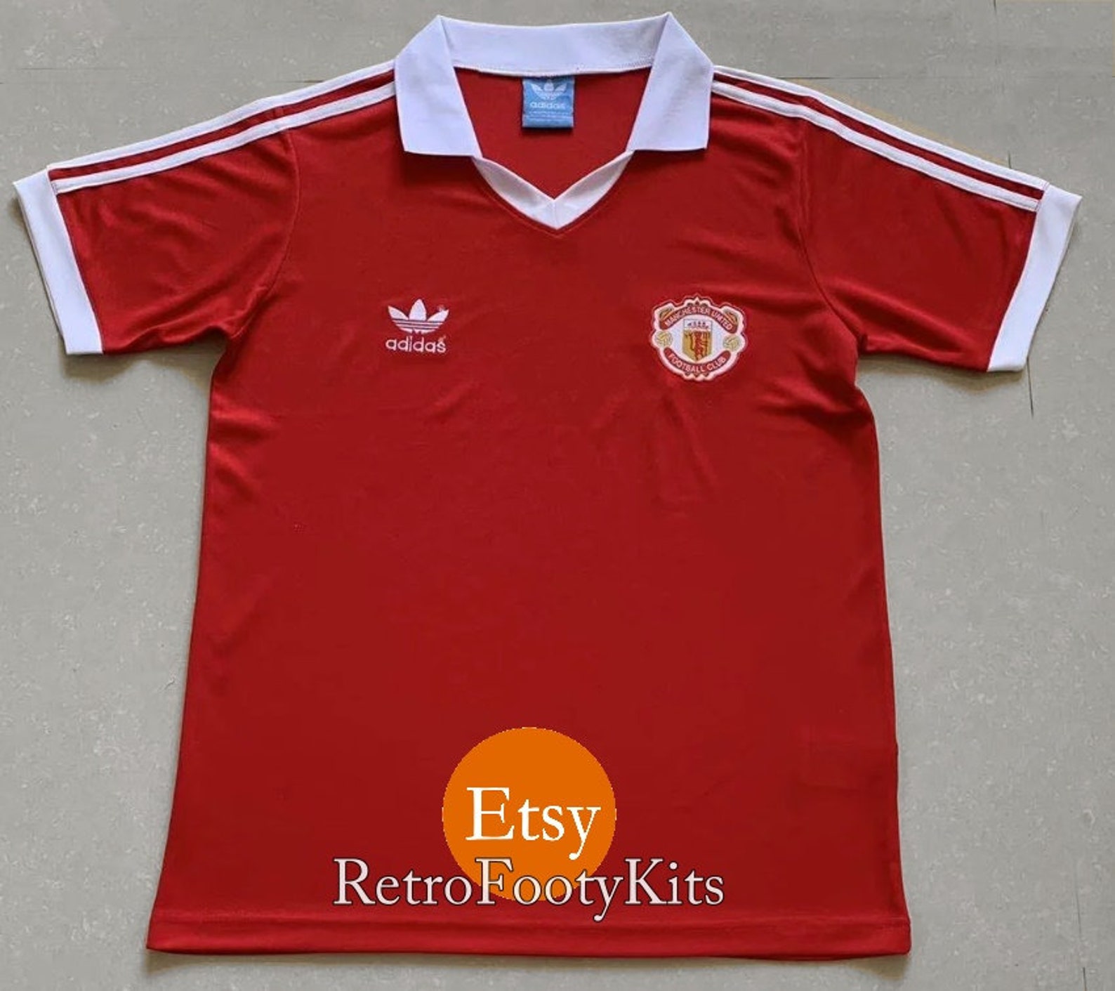 Manchester United Retro Shirt 1980 Home Shirt Etsy