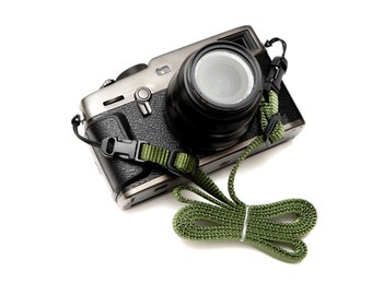 Thin Camera Neck Strap, Adjustable, Photography Accessories, Gifts for Photographers, Camera Holder (Olive Green)