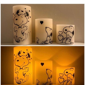 Snoopy single flameless candles