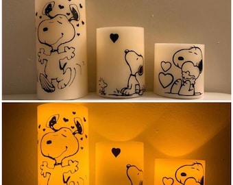 Snoopy single flameless candles