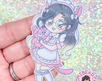 Domi Kitty Maid 3” Sticker