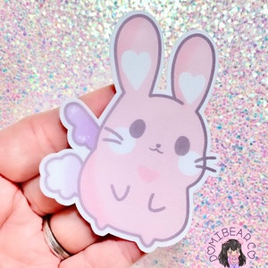 Dromerige Zit bunny 3&quot; Sticker