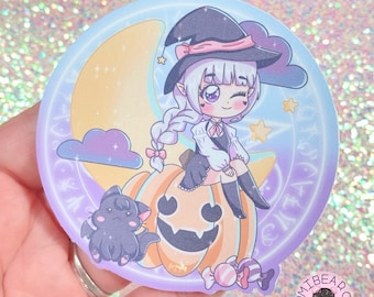 Kawaii Halloween Witch  3” Sticker