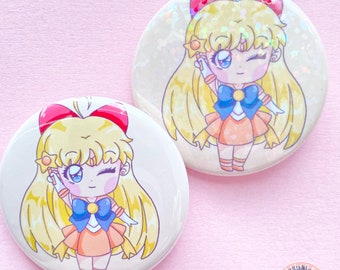 Magical Orange Chibi 1.5” Pinback Button