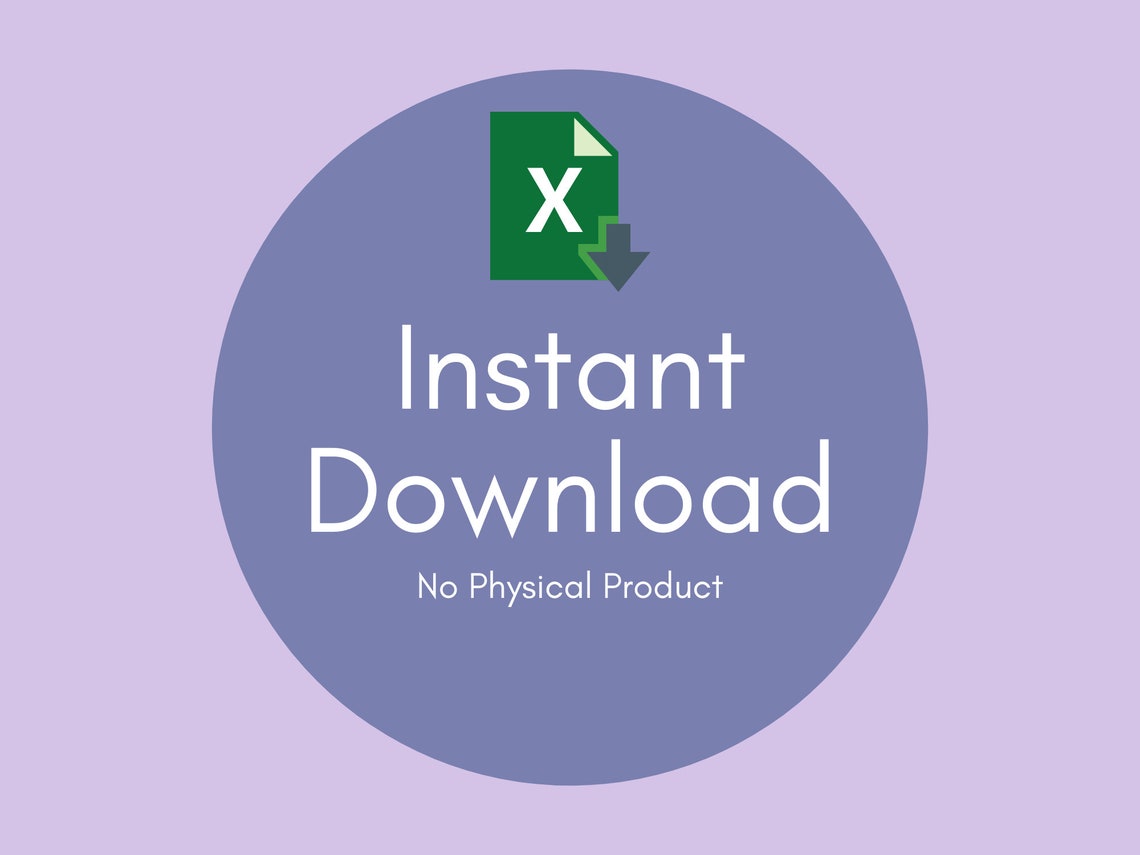 Weekly Budget Template Excel Budget Template Personal Etsy