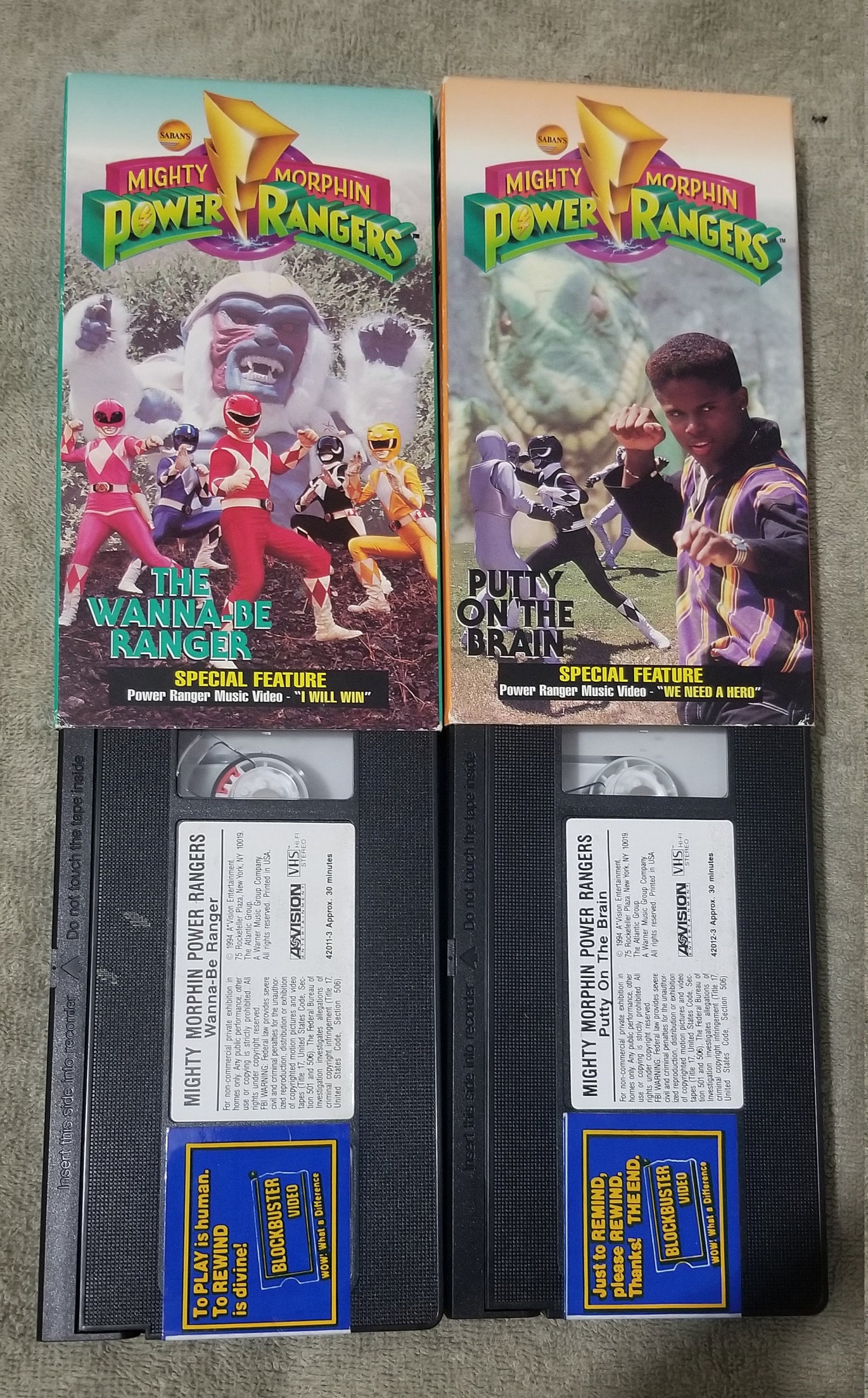 Power Rangers VHS Mighty Morphin Power Rangers Jason David | Etsy