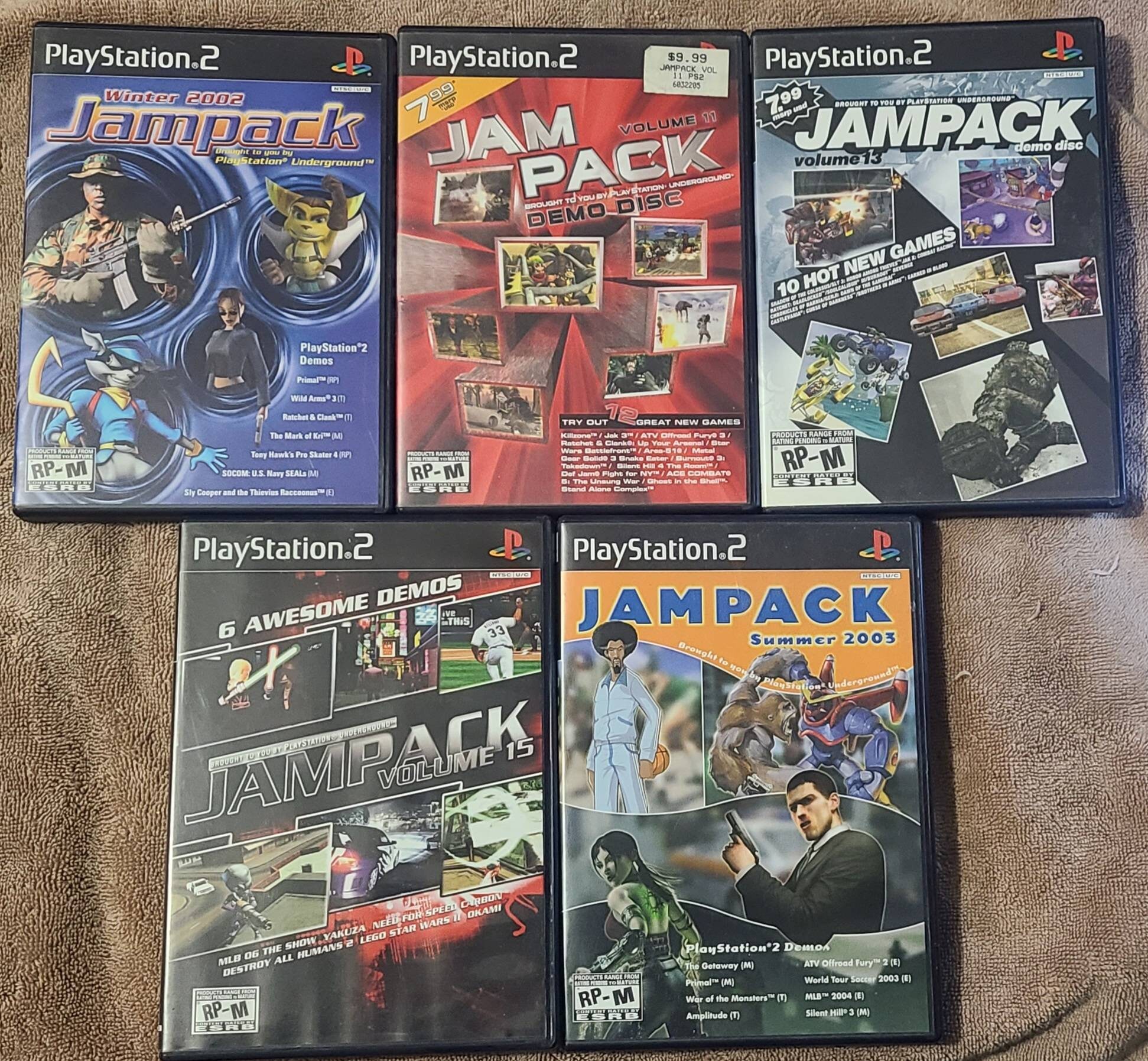 Playstation 2 Jam Pack Demo Disc Lot 5 Pcs Etsy