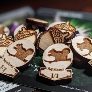 MTG Unsanctioned Squirrels Token Pack (Acrylic or Wood) for Magic The Gathering / Unsanctioned