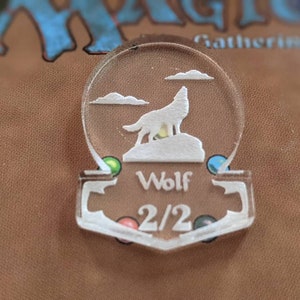 MTG Wolf Tokens (Acrylic or Wood x 6) for Magic The Gathering / Modern Horizons 2 / MTG Standard/ Innistrad midnight hunt