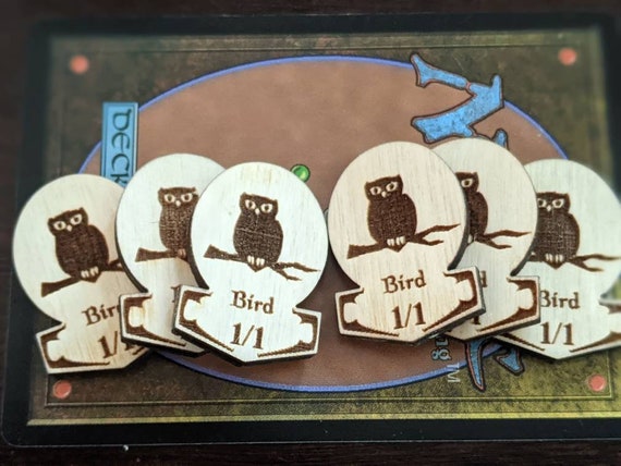 かわいいMTG鳥トークン（アクリル製または木製×6）マジック：ザ