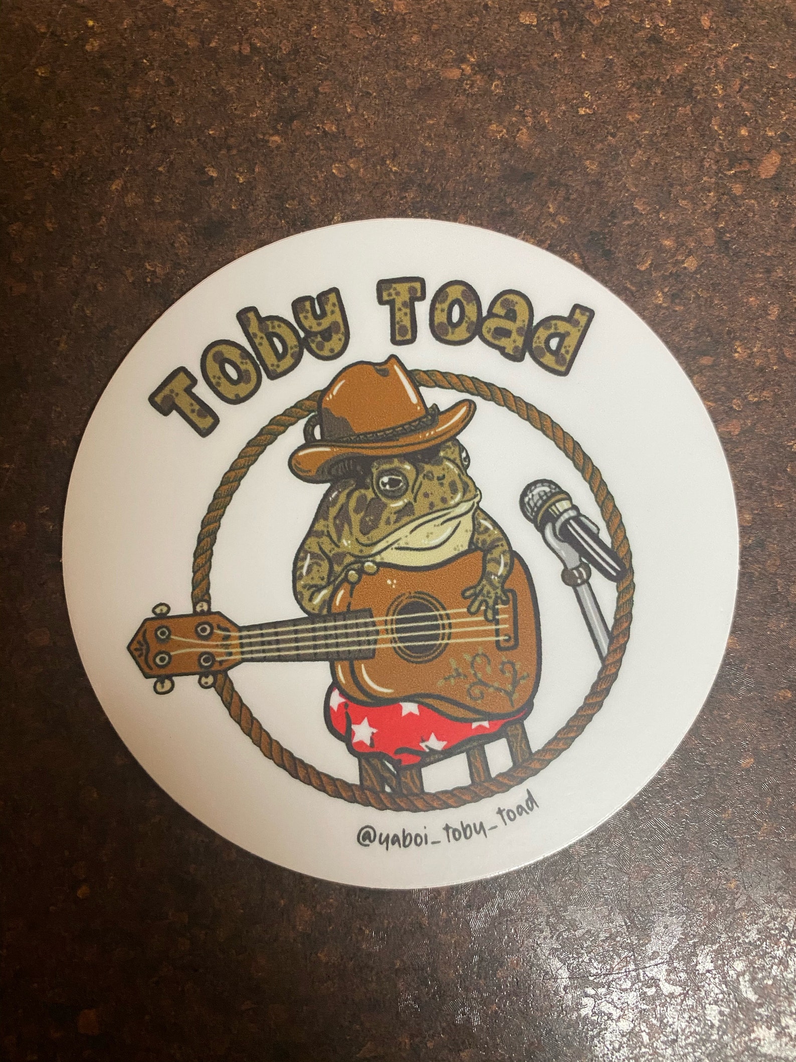 Toby Toad Cowboy Sticker | Etsy