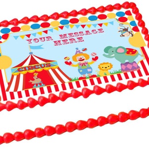 CIRCUS edible cake topper image Birthday Party decoration