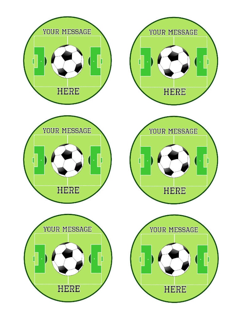 SOCCER BALL Edible Cake Topper Image Birthday Sport Party Etsy