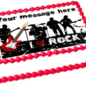ROCKSTAR BAND edible cake topper image Birthday Party decoration
