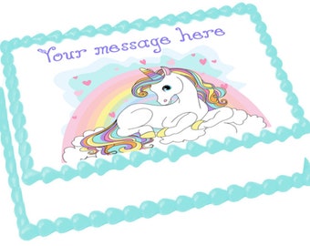 Unicorn Cake Image Etsy