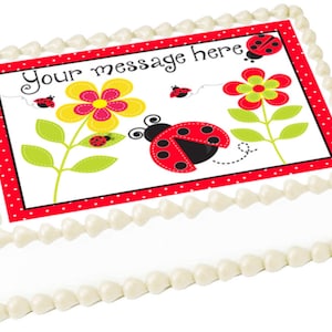 LADYBUG BEETLE edible cake topper image cake Party decoration