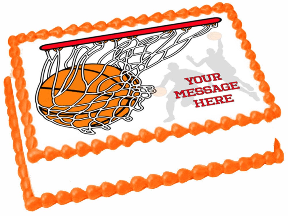 BASKETBALL edible cake topper image Birthday Sport Party Etsy