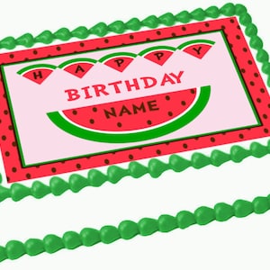 SWEET WATERMELON edible cake topper image cake Party decoration