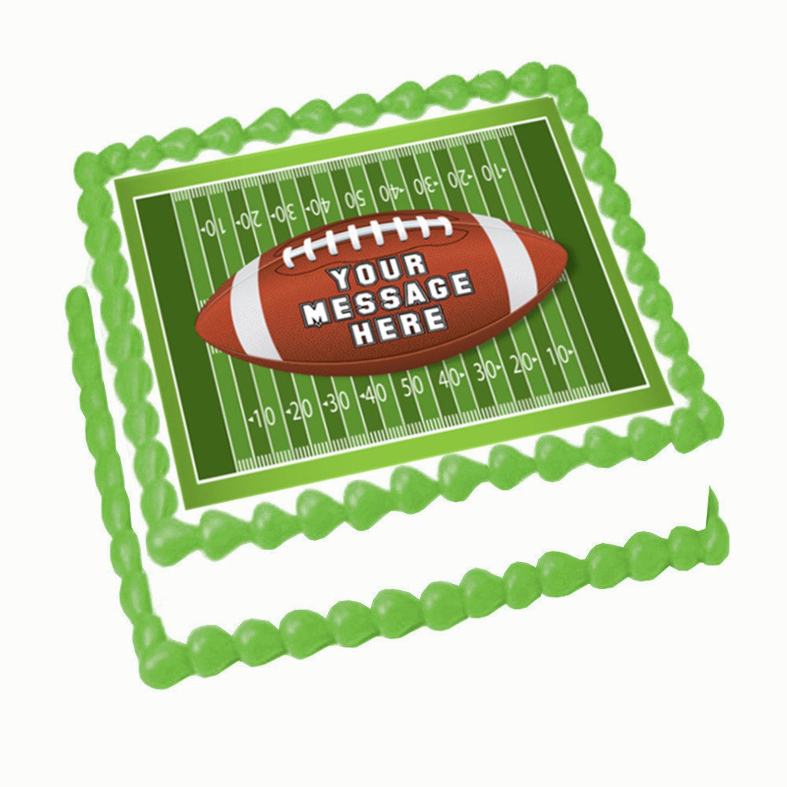 FOOTBALL FIELD BALL edible cake topper image Birthday Party Etsy