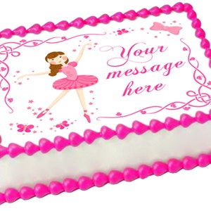 BALLERINA TUTU edible cake topper image Birthday Party decoration