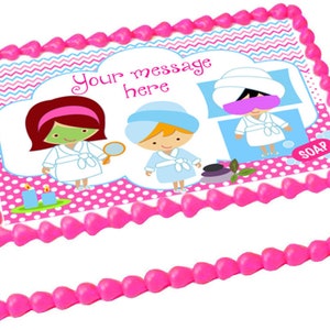 SPA GIRLS edible cake topper image cake Party decoration