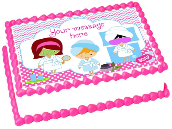 Details about   SPA PAMPER GIRL 7.5 PREMIUM Edible ICING Cake Topper CAN BE PERSONALISED D3 