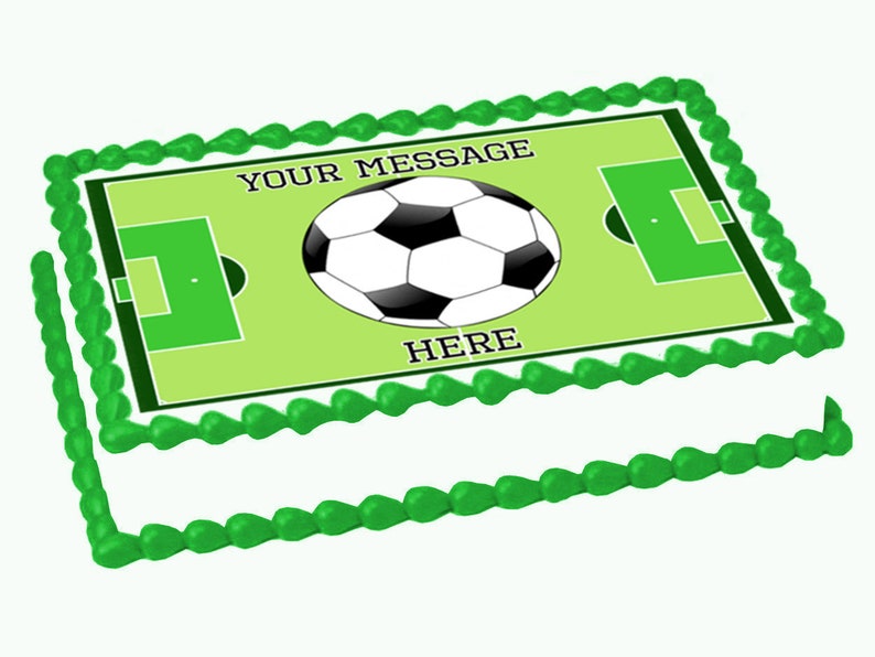 SOCCER BALL Edible Cake Topper Image Birthday Sport Party Etsy