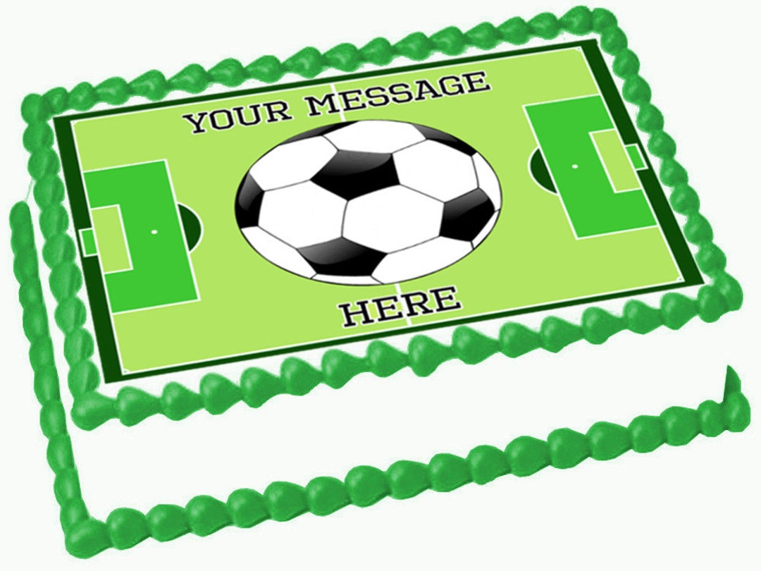 SOCCER BALL Edible Cake Topper Image Birthday Sport Party Decoration Etsy