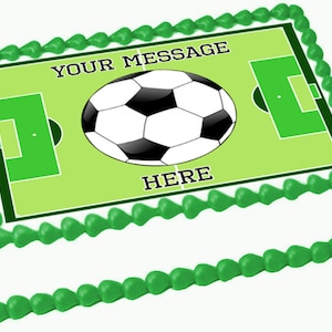 SOCCER BALL edible cake topper image Birthday Sport Party decoration