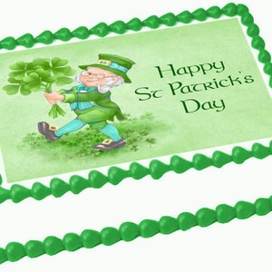 ST PATRICK &#39;S edible cake topper image Birthday Party decoration