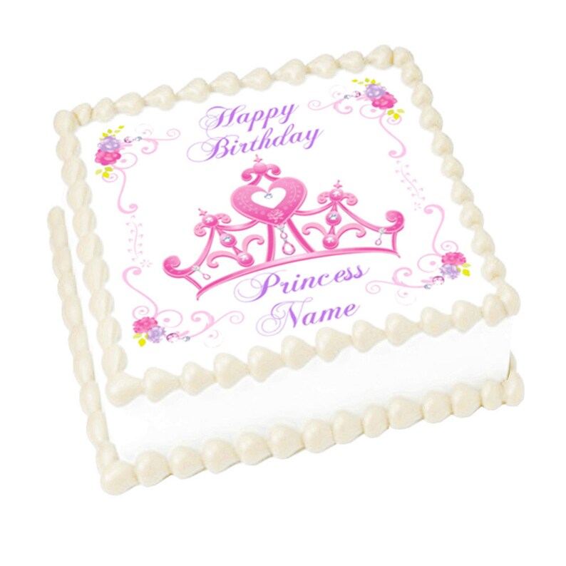 PRINCESS CROWN Edible Cake Topper Image Birthday Party Decoration - Etsy