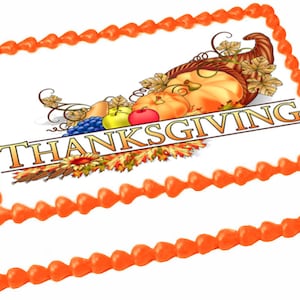 THANKSGIVING Cornucopia Horn of plenty edible cake topper image cake Party decoration