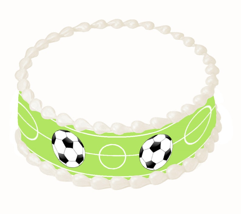 SOCCER BALL Edible Cake Topper Image Birthday Sport Party Etsy