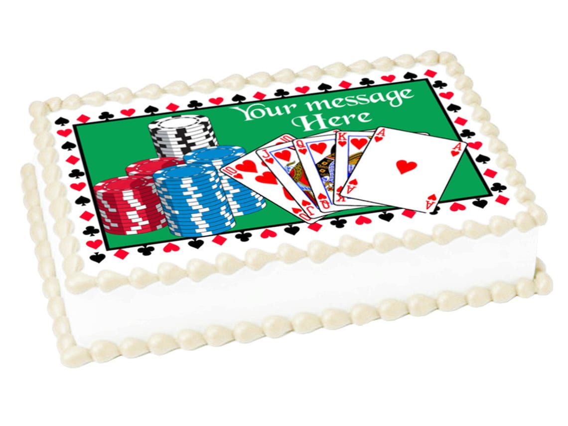 CASINO POKER Edible Cake Topper Image Cake Party Decoration | Etsy