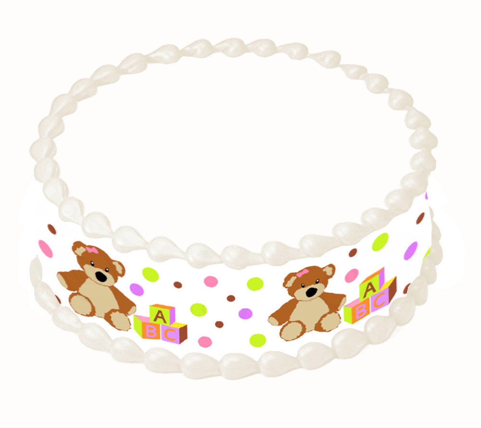 TEDDY BEAR GIRL Edible Cake Topper Image Cake Party Decoration Etsy