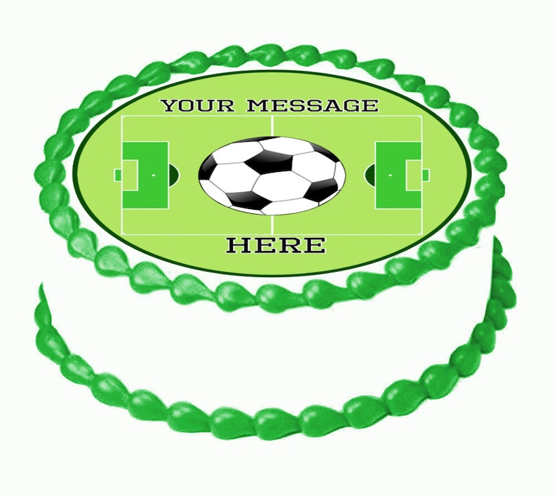SOCCER BALL Edible Cake Topper Image Birthday Sport Party Etsy