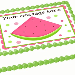 PINK WATERMELON edible cake topper image cake Party decoration
