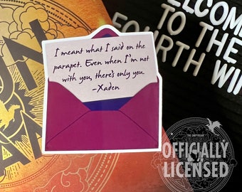 Xaden’s Letter sticker | Fourth Wing Officially Licensed | Violet Sorrengail Xaden Riorson Tairn Andarna Wingleader Dragons Iron Flame