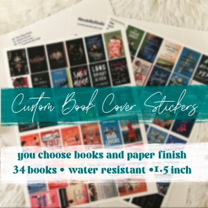 Create Your Own Book Cover sticker sheet | journaling, bookish, reading, review, smut, romance, fantasy, mystery, thriller