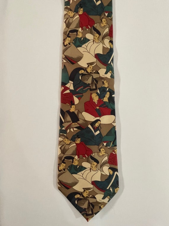 Stunning Asian Art Men's Silk Tie, Necktie, 57 In… - image 2