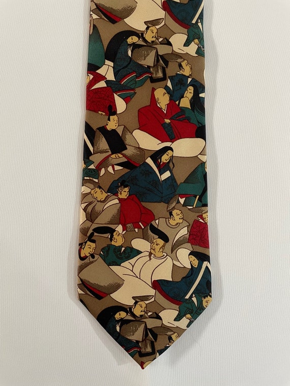 Stunning Asian Art Men's Silk Tie, Necktie, 57 In… - image 8